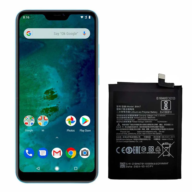 xiaomi-redmi-6-pro-bn47-orginal-battery باتری گوشی شیائومی ردمی Redmi 6 Pro مدل bn47 اصل